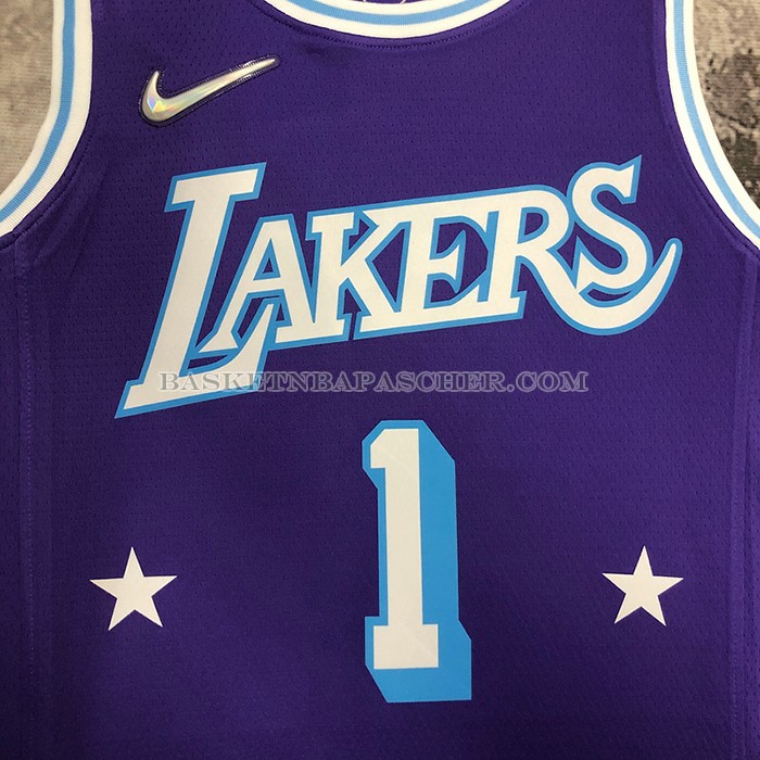Maillot Los Angeles Lakers D'angelo Russell NO 1 Ville 2021-22 Volet